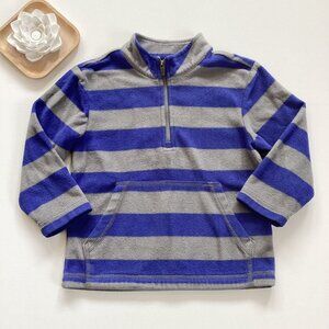 Hanna Andersson Blue Gray Striped Fleece